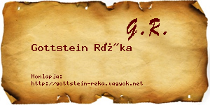 Gottstein Réka névjegykártya